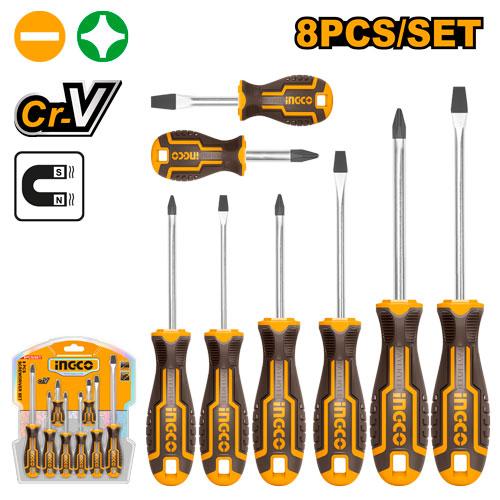INGCO SET DE 8 TOURNEVIS [HKSD0828]