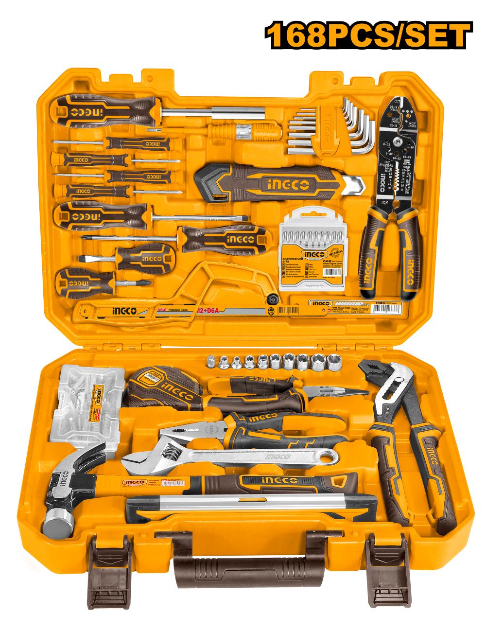 INGCO COFFRET À OUTILS 168 PIÈCES NR [HKTHP21681]