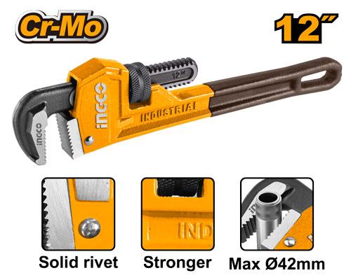 INGCO CLE SERRE-TUBES EN ACIER DE CARBONE LR: 300M [HPW0812]