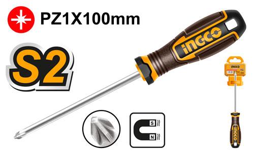 INGCO TOURNEVIS PZ1 D: 5MM L:100 NR [HSDPZ1100]