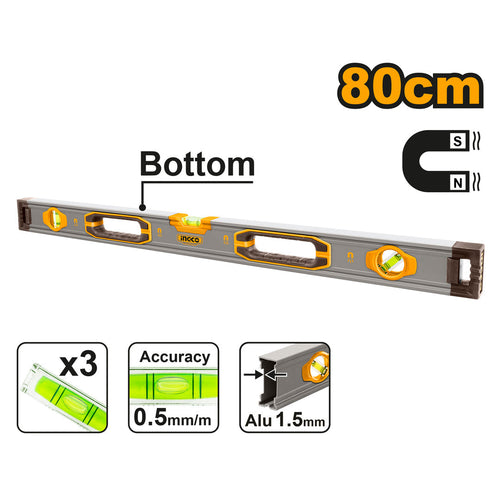 INGCO NIVEAU A BULLE MAGNETIQUE 80CM [HSL38080M]