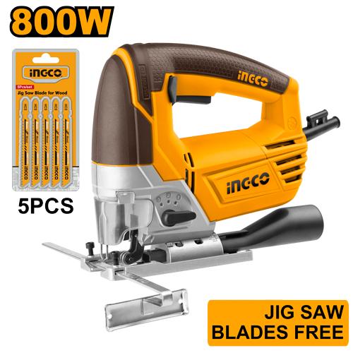 INGCO SCIE SAUTEUSE 110MM 800W + 5 LAMES [JS80028]