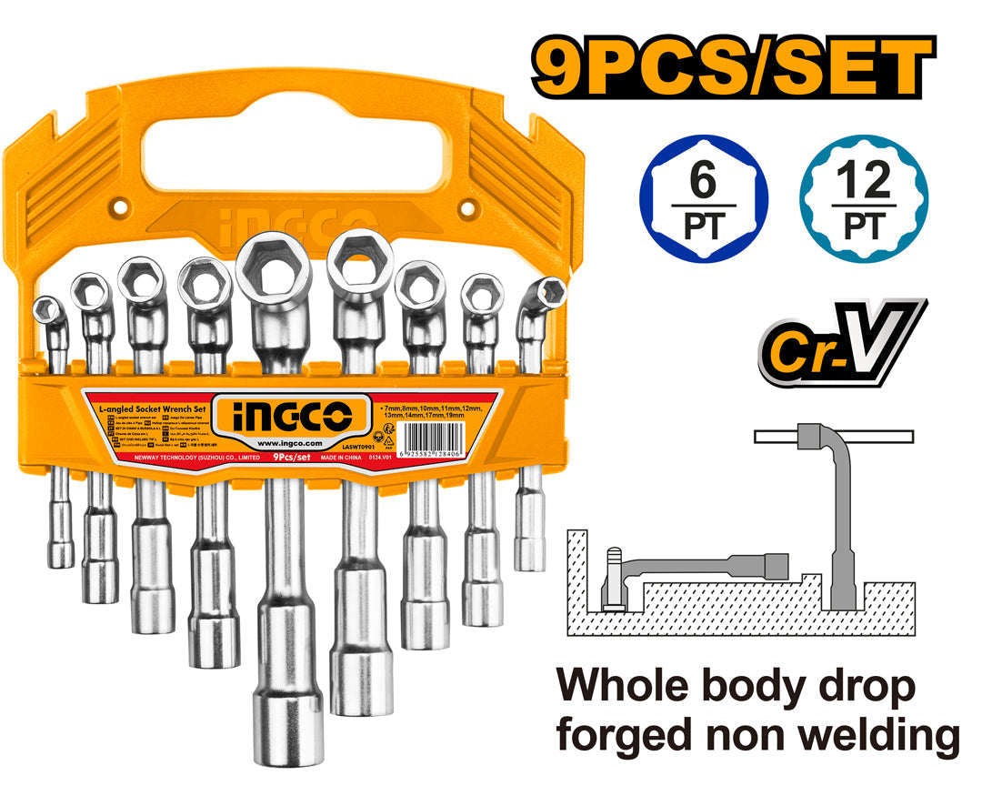 INGCO CLES COUDEES 7MM A 19MM INGCO [LASWT0901]