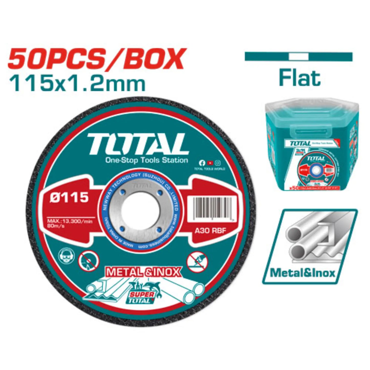 JEU DE DISQUES A TRON�ONNER EN METAL ABRASIF 50 PCS TOTAL [TAC22111550]/TAC20111550