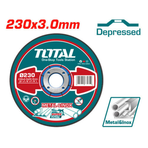 DISQUE A METAUX ABRASIF 230MM (9)X3.0 MM (1/8)X22.2MM (7/8) TOTAL [TAC2212301]