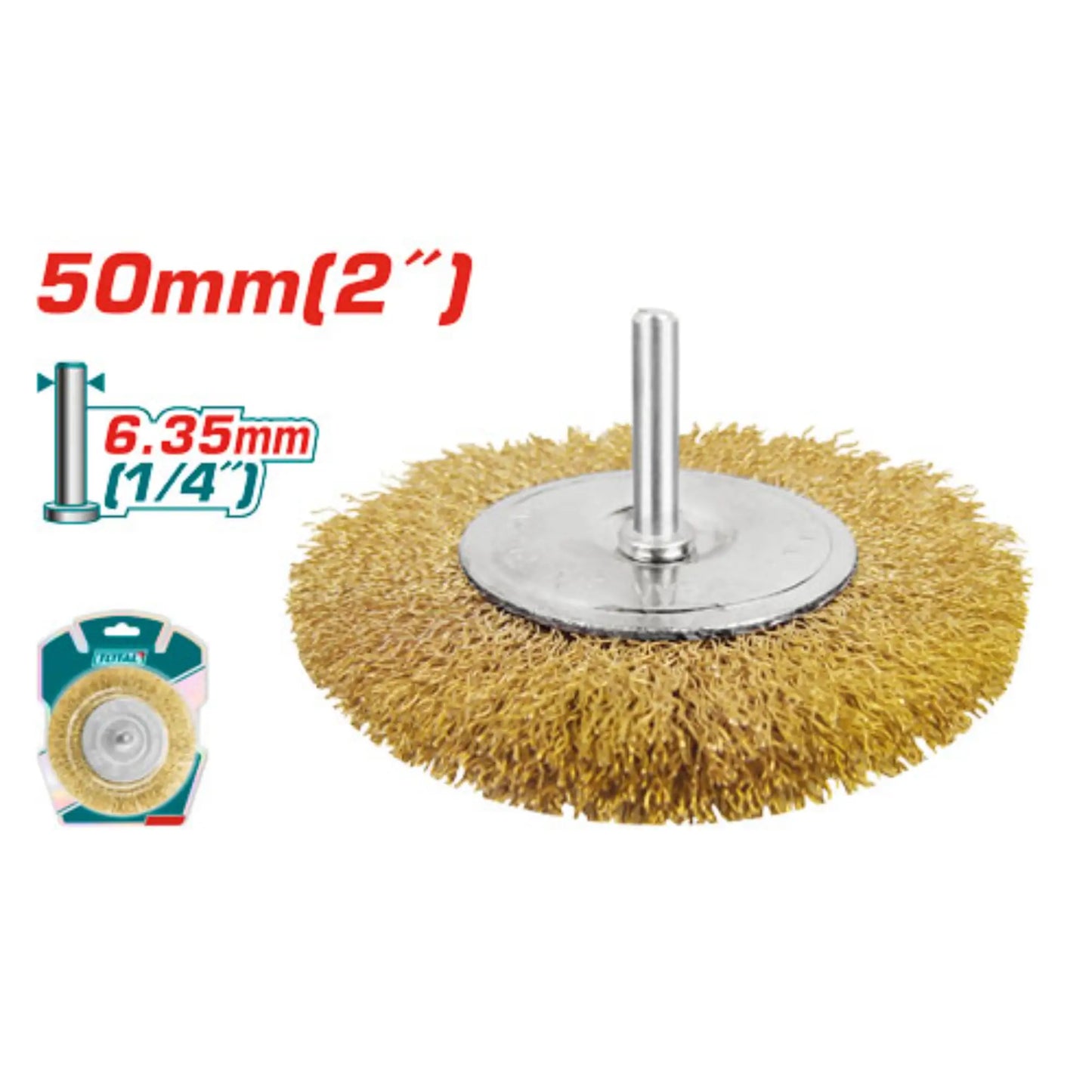 BROSSE METALLIQUE DE MEULAGE CIRCULAIRE 50 MM TOTAL [TAC34021]