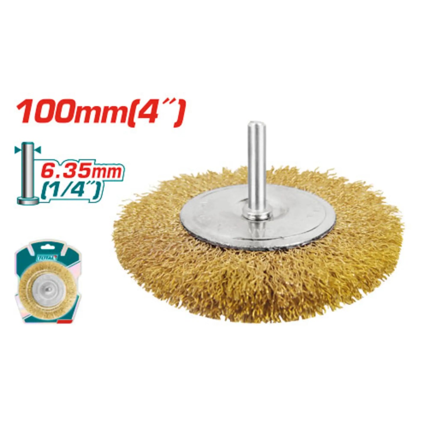 BROSSE METALLIQUE DE MEULAGE CIRCULAIRE 100 MM TOTAL [TAC34041]