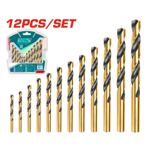 ENSEMBLE DE 12 PCS FORETS HELICOIDAUX HSS TOTAL [TACSD0125]