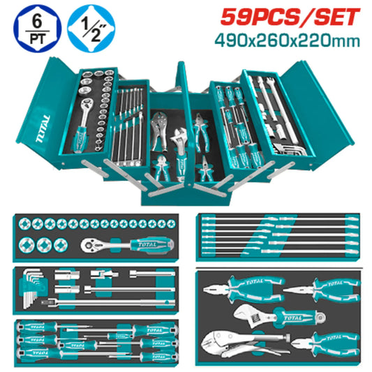 COFFRET A OUTILS 59 PIECES TOTAL [THTCS12591]