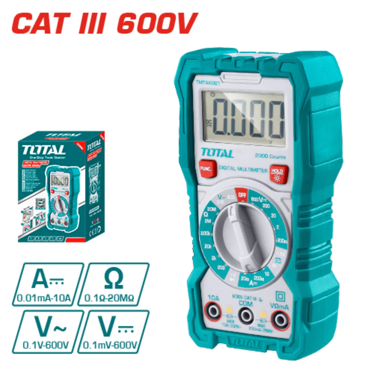 MULTIMETRE DIGITAL LCD TOTAL [TMT46001]
