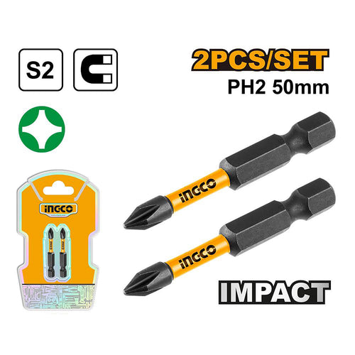 INGCO JEU DE 2 EMBOUTS PH2 NR [SDBIM71PH250]