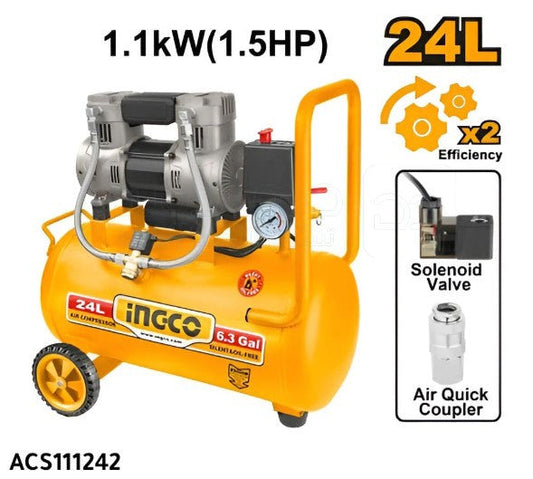 INGCO COMPRESSEUR 24L 1100 (1.5H) NR [ACS111242]